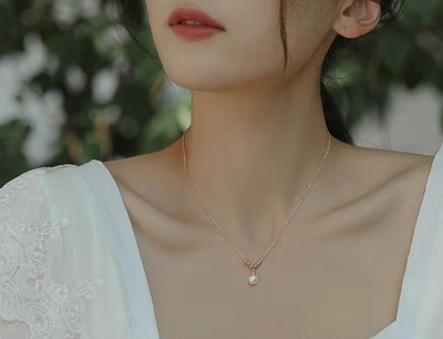 吊坠项链天然淡水珍珠进口不掉色