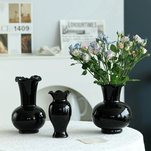 芬顿中古花瓶轻奢高级感水养鲜花客厅简约插花摆件装饰品花瓶