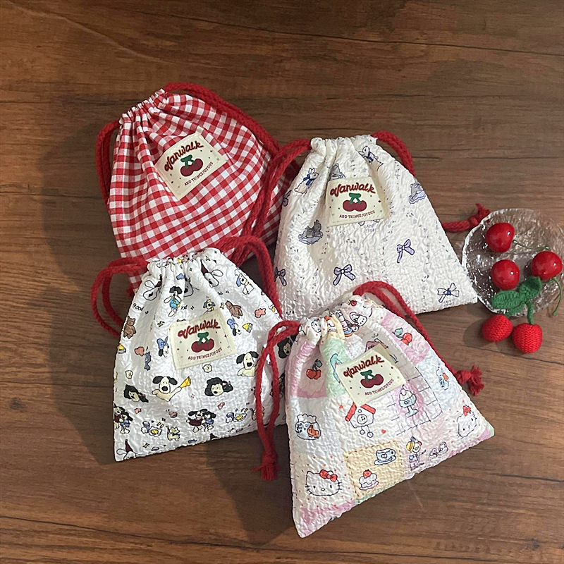 25便捷化妆洗漱包外出旅行姨妈巾收纳包大容量抽绳束口首饰收纳袋