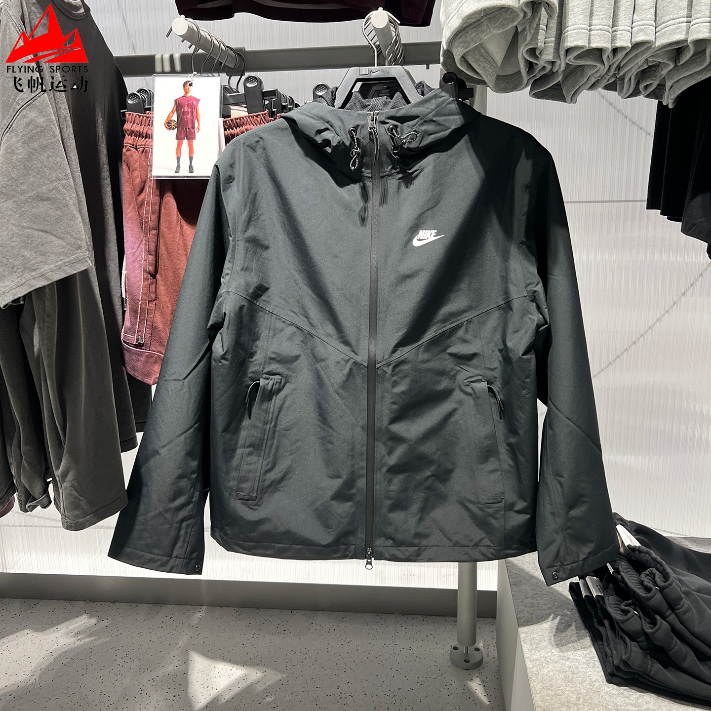 Nike耐克男装2026秋梭织防风防水连帽宽松运动夹克外套IO4380-010