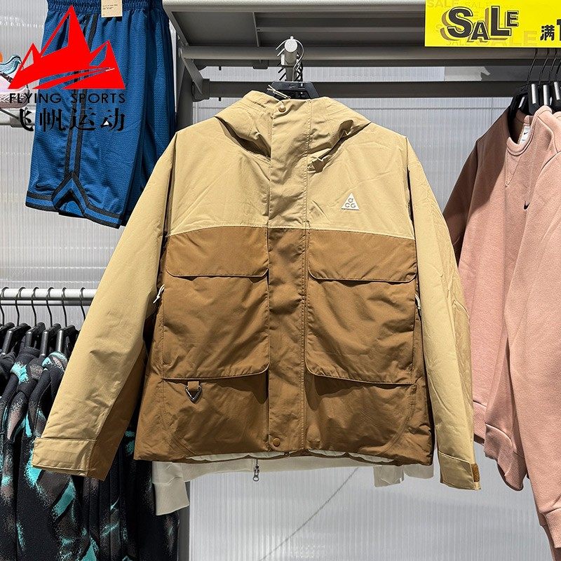 耐克男装2025冬季ACG户外防风拒水冲锋衣连帽棉服外套 FV8682-297