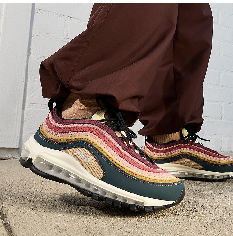 nike耐克女子运动鞋秋新款air max 97子弹头气垫跑步鞋fb8454-300