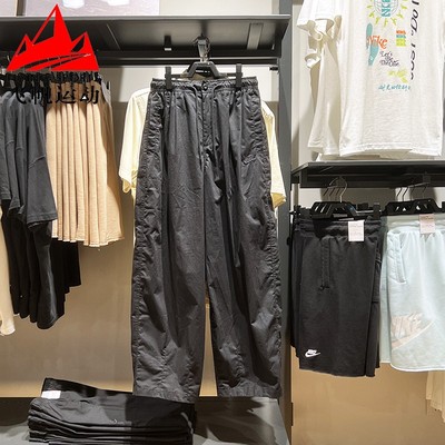 耐克纯棉束脚简约抽绳长裤运动裤