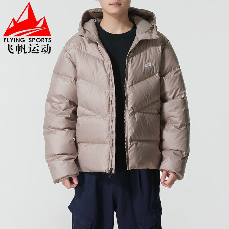 NIKE耐克男装2025冬季款风行者拒水连帽运动羽绒服外套FB8178-245