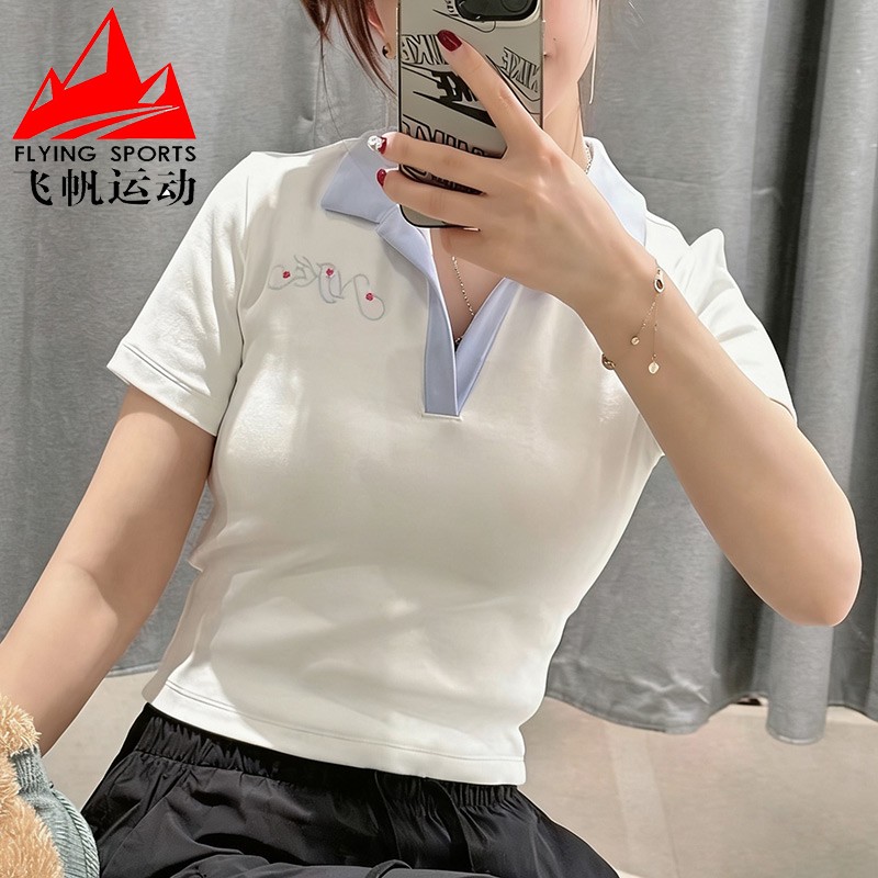 Nike耐克女子2026夏季新款修身短裤户外运动短袖POLO衫IR7565-100
