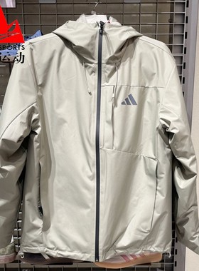 阿迪达斯鸭绒内胆外套男装2025冬梭织防水防风运动连帽夹克KQ5502