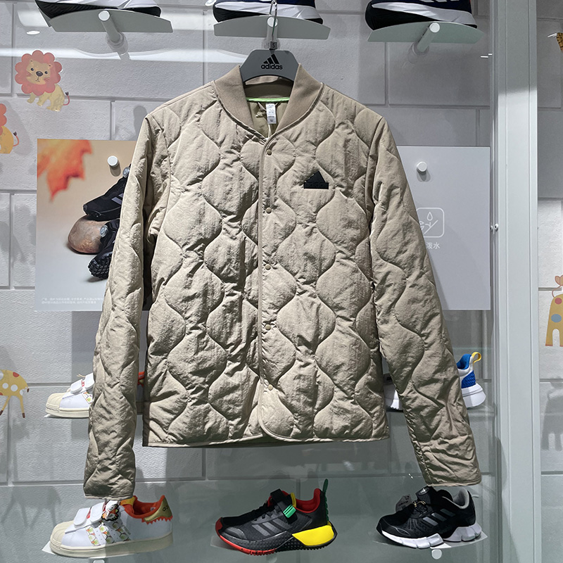 阿迪达斯薄款棉衣外套
