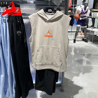 耐克男装2026夏宽松速干训练无袖连帽运动休闲背心T恤 IR6310-236