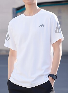 阿迪达斯男装2026夏季ADI365T M速干训练健身跑步运动T恤 JZ7695