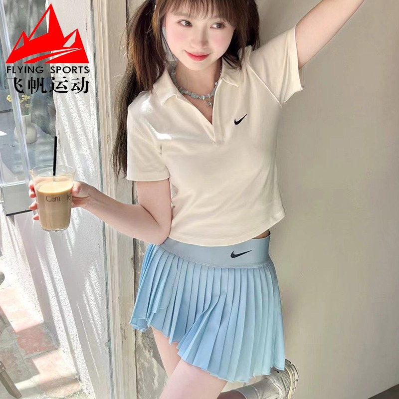 Nike耐克女装2025夏季小勾刺绣短袖休闲运动POLO衫上衣DV7885-133