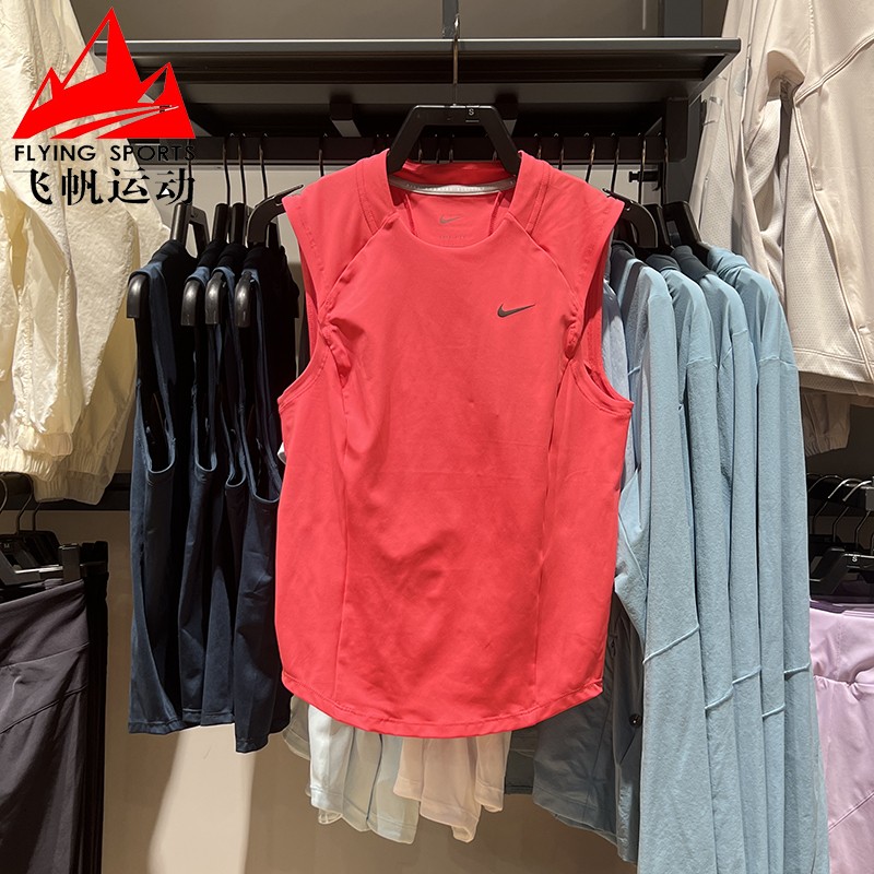 无袖口袋上衣健身训练运动背心女