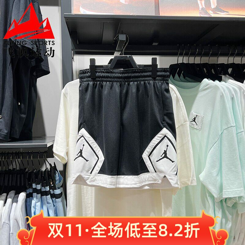 耐克女裤2024夏季款JORDAN网眼透气短裤篮球训练五分裤FB4589-010