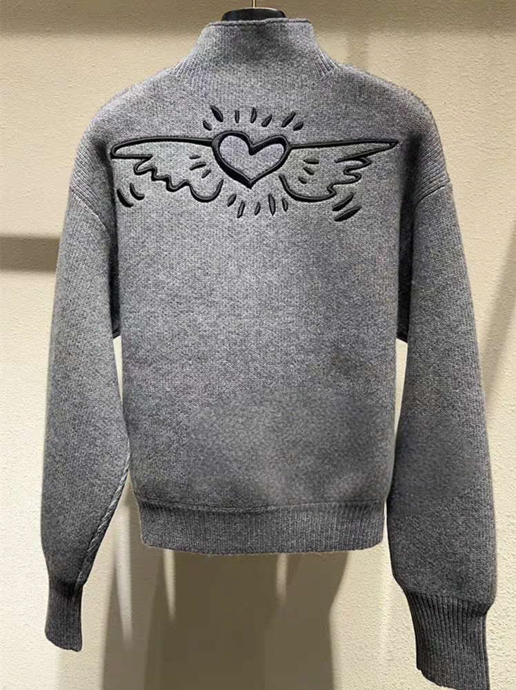 2024秋冬季新款天使系列针织衫高领毛衣女6L4RJ0380000