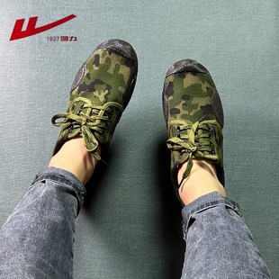 工地劳动迷彩鞋 回力民族风男鞋 劳保鞋 帆布工作胶鞋 低帮 情怀男鞋