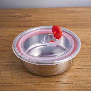 304不锈钢保鲜盒冰箱用密封碗带盖便当盒 蒸锅蒸碗泡面碗宿舍饭碗