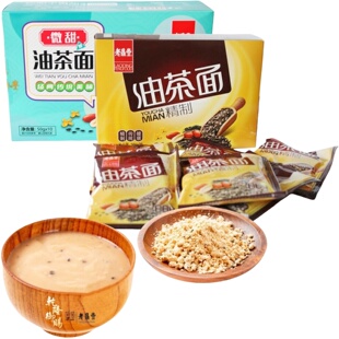 老鼎丰油茶面500g独立包10袋礼盒哈尔滨传统老式东北炒面即食冲饮