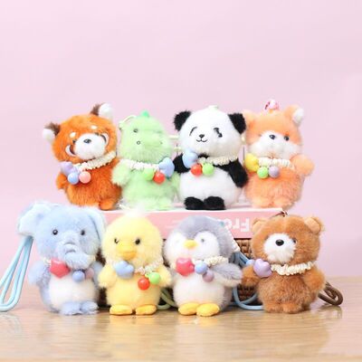 可爱小动物毛绒包包挂件