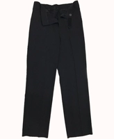 Скользкие брюки для баскетбольного рефери, новый стиль 2025 года, на липучке, эластичная спинка, гладкая драпировка, чистый черный цвет, без бирки