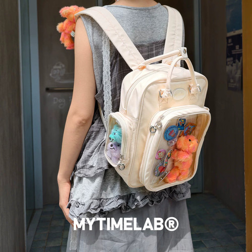 MYTIMELAB双肩痛包透明层遛娃包二次元背包学生日常通勤百搭书包