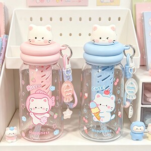 高颜值猫咪图案TRITAN食品级水杯