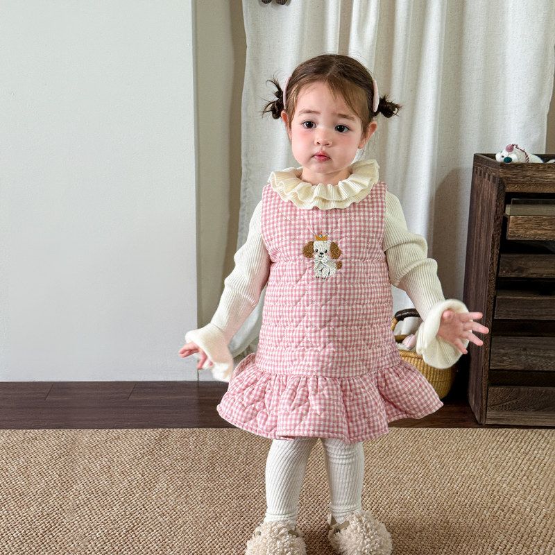 蔗梨童装女童连衣裙冬装2025新款