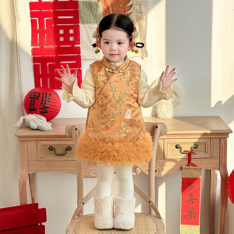 点兮冬季新款婴幼儿加绒加厚新