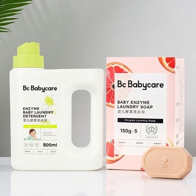 babycare婴儿酵素装洗衣液800ml/500ml洗衣液补充装酵素洗衣皂
