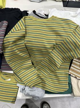 日本限定高端纯棉条纹长袖特价不退不换