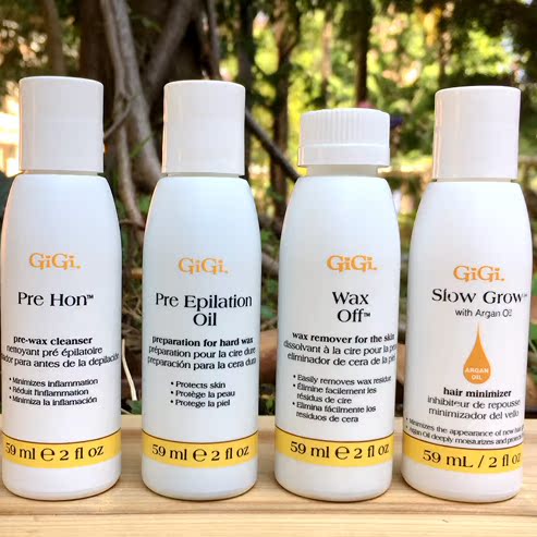 美国Gigi脱毛硬蜡前后护理前油缓慢生长素清洁剂清洁护理乳
