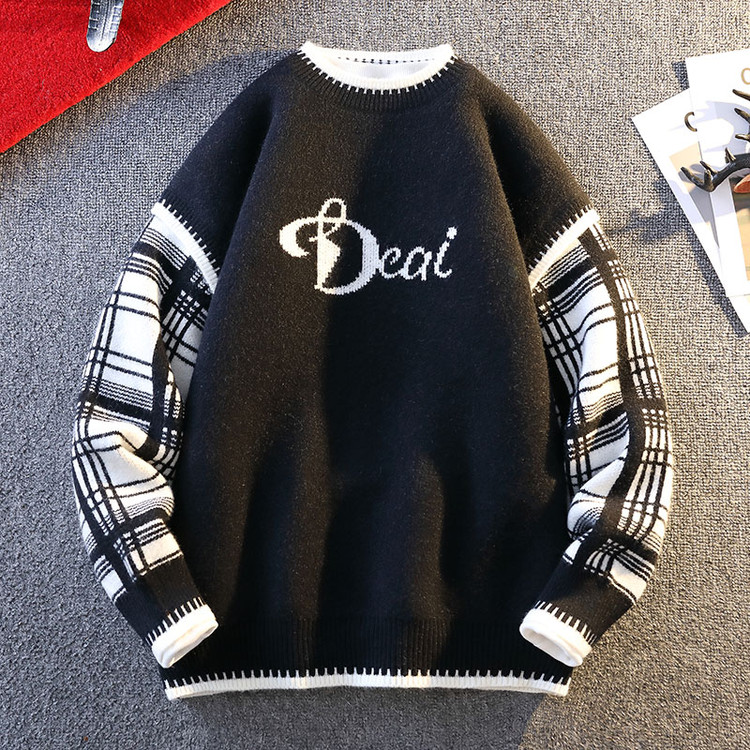 圆领青春活力风套头青年不易变形针织衫/毛衣