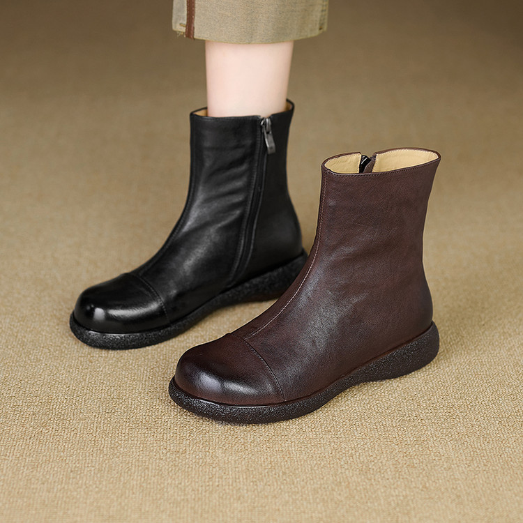 圆头平跟PVC胶粘工艺四季通用西部靴