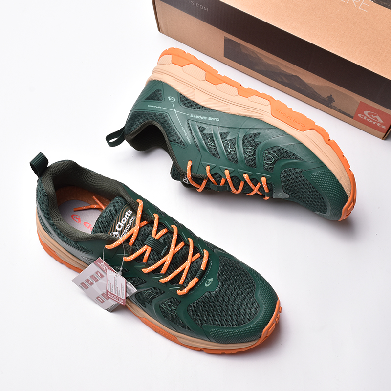 洛家男士休闲运动鞋防滑耐磨轻便透气舒适户外徒步登山越野跑鞋