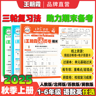 语文数学北师苏教小学王朝霞上册期末复习冲刺卷 测试卷全套一二三四五六人教版 2025新秋季 上册王朝霞活页期末卷四年级期末试卷单元