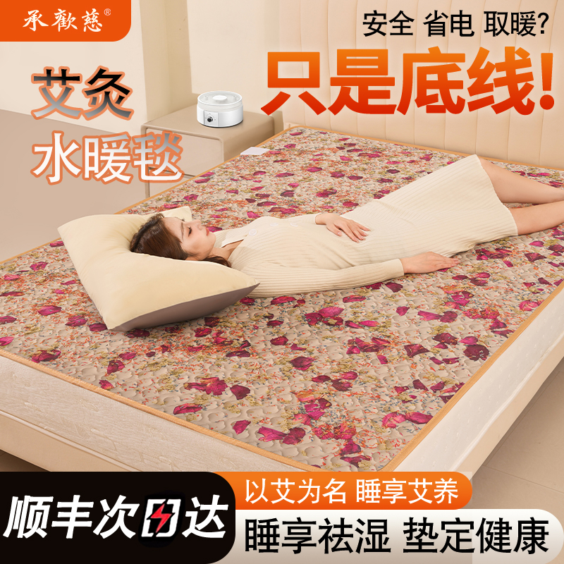 艾灸水暖毯2025新款艾草绒双人水循环电褥子正品官方旗舰店电热毯