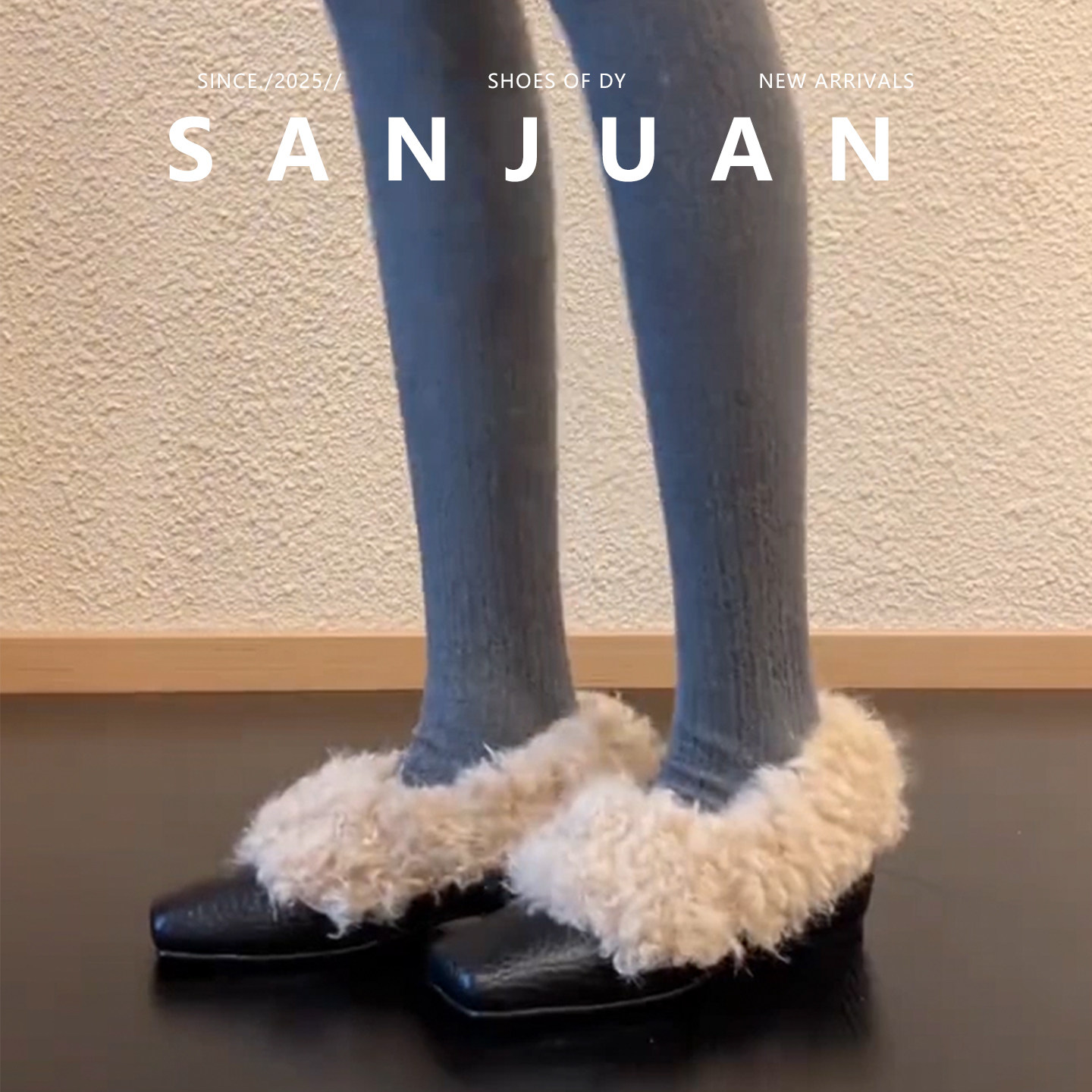 三卷sanjuan内增高毛毛鞋女外穿复古加绒单鞋方头保暖玛丽珍鞋子,女鞋,深口单鞋,淘宝优惠券,粉丝福利购,淘宝优惠卷