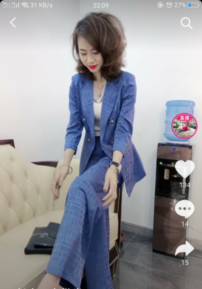 2021春夏网红新款小西服七分袖小西服显瘦阔腿裤气质两件套女