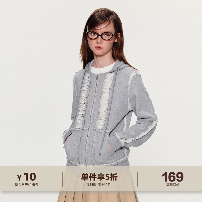 连帽卫衣上衣拉链百搭