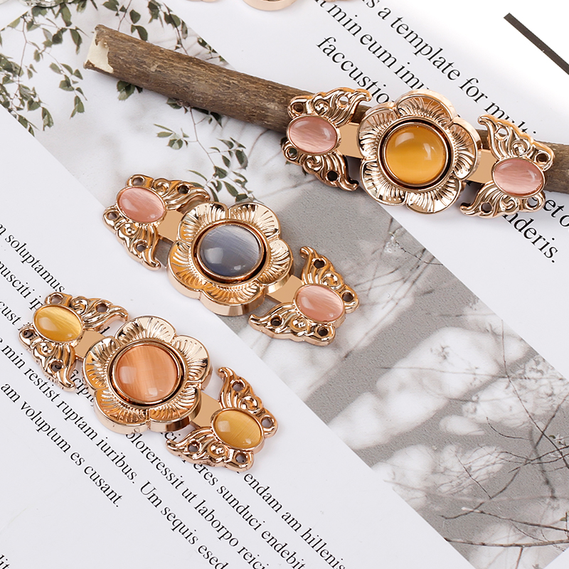 汉服金属子母扣收腰披风蝴蝶旗袍