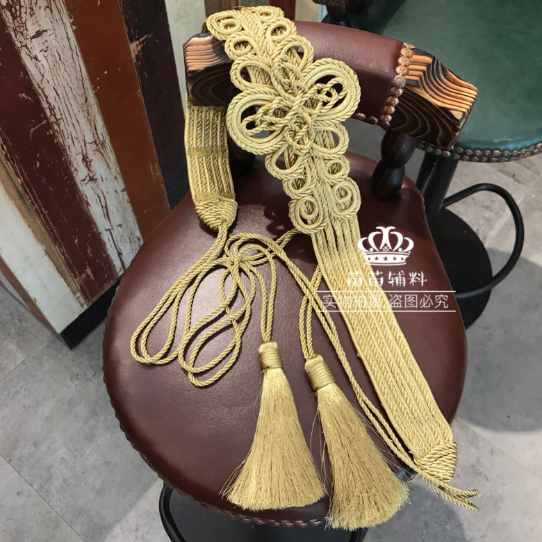 金色手工盘扣制作厂家直销腰带