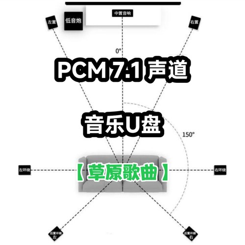 pcm7.1声道音乐u盘草原歌曲共8条独立分离音轨家用车用解码蓝光