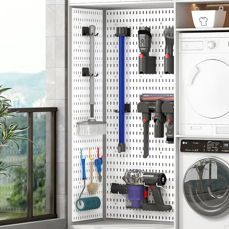 墙上置物工具柜适配戴森吸尘器收纳架洞洞板免打孔免钉储物收纳柜