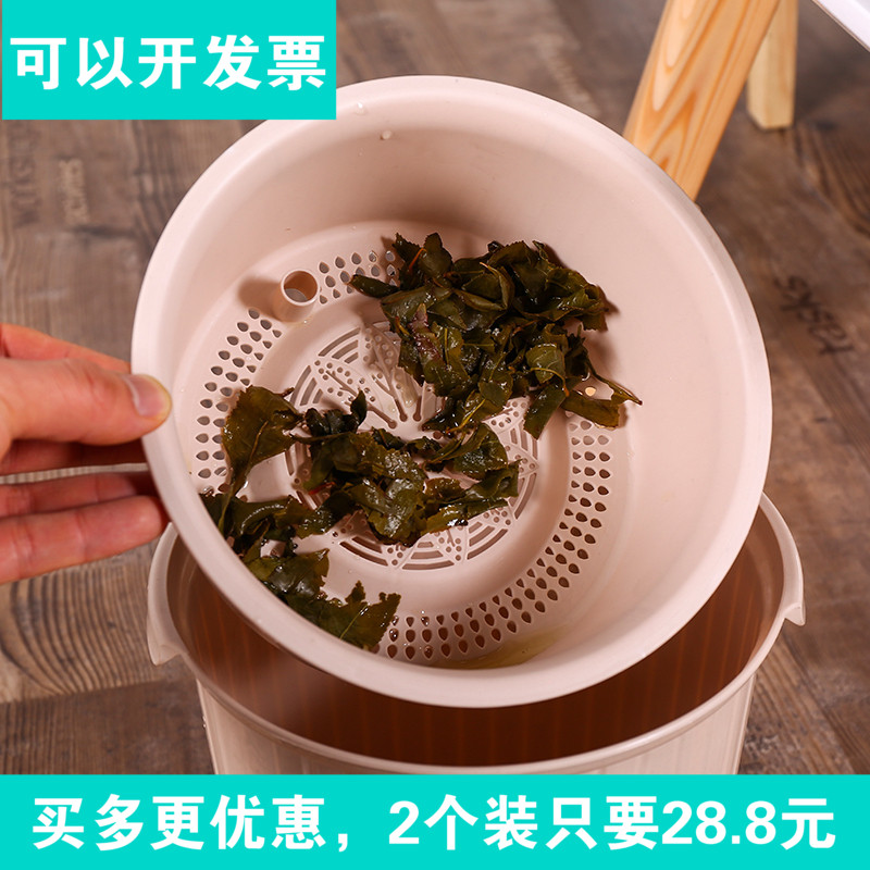 茶渣桶倒茶叶茶桶功夫茶具配件塑料茶台排水桶茶水桶小过滤垃圾筒