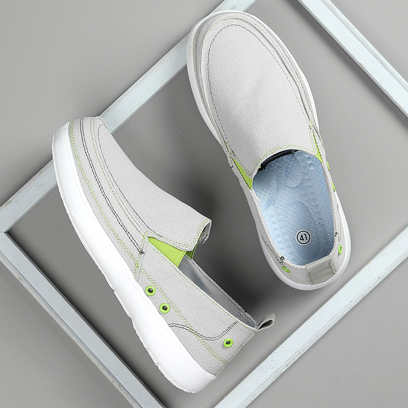 Rare Bargain Export Men's Canvas Breathable, Lightweight, Non-Slip, Versatile Casual Slip-On Shoes, Trendy Lazy Shoes_voghion.com