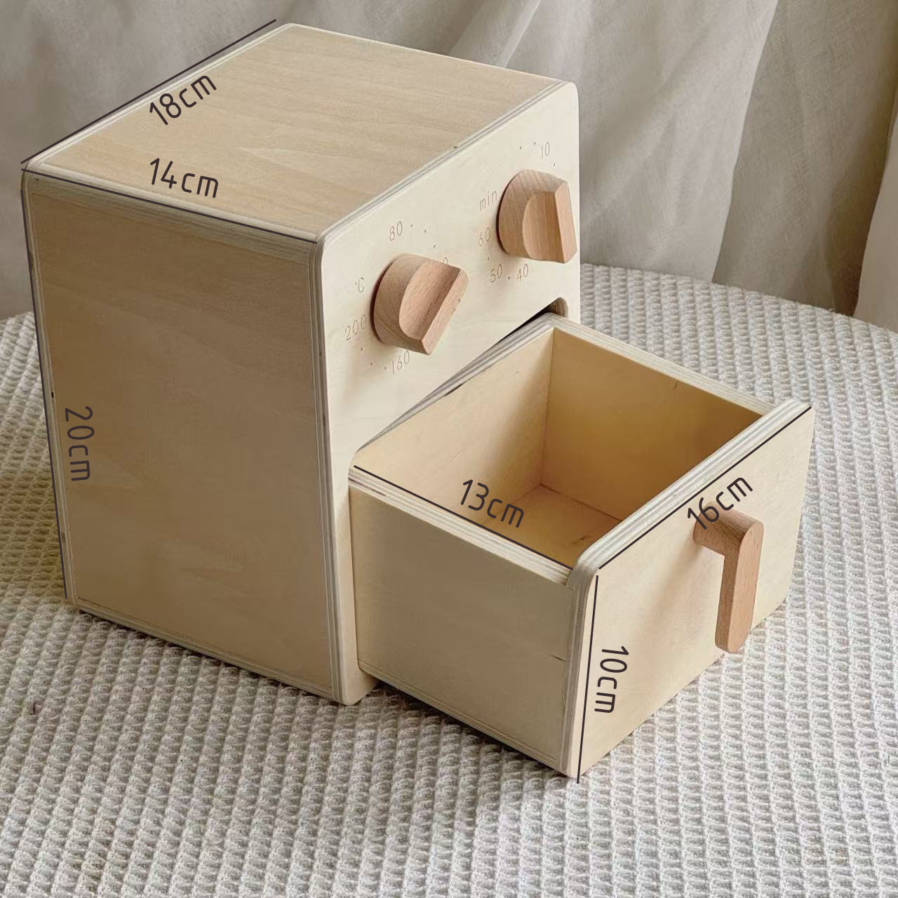 跨境实木ins儿童木制空气炸锅原木烤鸡烧烤BBQ过家儿童房装饰玩具