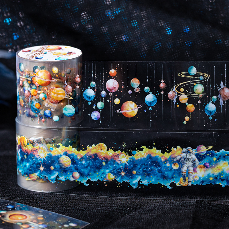 宇宙主题PET胶带手账DIY装饰造景