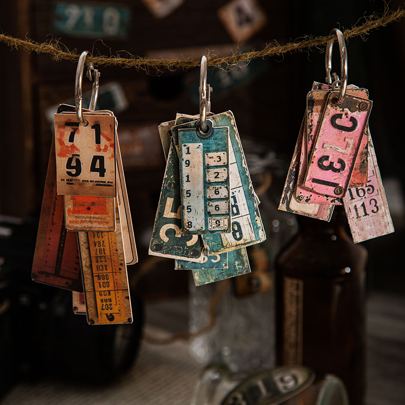 复古手账怀旧编码贴纸装饰手账贴