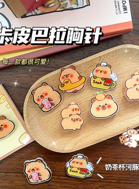 卡皮巴拉胸针学生装饰别针