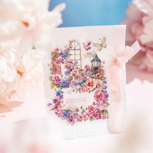 自然边角PET白墨贴纸包复古蝴蝶花卉植物边框手帐diy拼贴装饰贴画