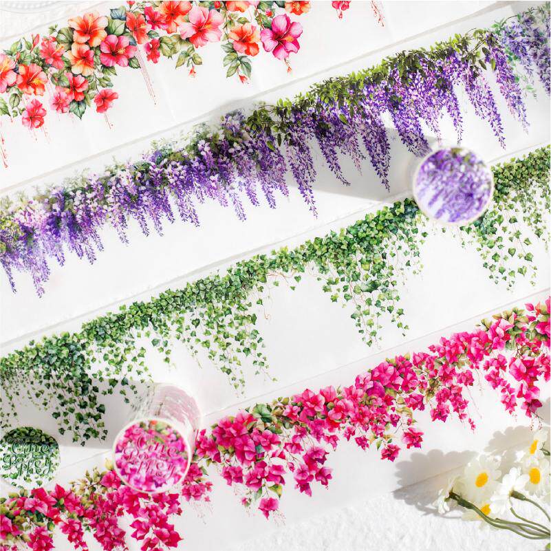 ins风复古植物爬藤装饰胶带贴纸