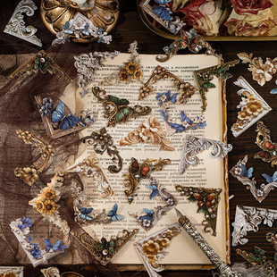 灵感缪斯ins巴洛克创意边角贴纸相框边框角贴自粘diy手账装饰拼贴